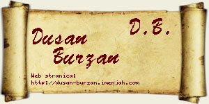 Dušan Burzan vizit kartica